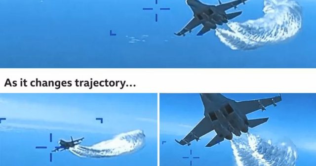 VIDEO/ Publikohet momenti i përplasjes së avionit rus me dronin amerikan