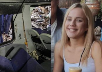 FOTO/ Këpuca e mbuluar me gjak, pamje nga vendi ku ishte ulur 23-vjeçarja shqiptare që humbi jetën në Greqi nga përplasja e trenave