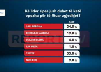 Sondazhi/ 30% e shqiptarëve presin lider të ri në opozitë! Berisha fiton ndaj Alibeajt, por quhet përçarës! 1% duan Metën, Basha 4%