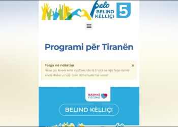 Vetëm 2 javë nga zgjedhjet, Belind Këlliçi ende pa program për Tiranën: Faqja në ndërtim