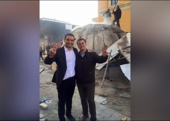 FOTO-LAJM/ Kur Belind Këlliçi luftonte për Tiranën për ‘t’i dalë zot’, bashkë me kandidatin e Vorës