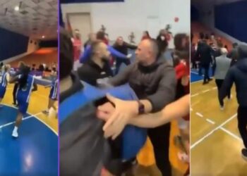 VIDEO/ Vajzat basketbolliste kapen me grushta dhe për flokësh pas derbit Partizani-Tirana