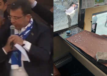 VIDEO/ Incident në fushatë, sulmohet me gurë autobusi i kryebashkiakut të Stambollit