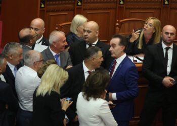 FOTOLAJM/ Krifca përplaset me Korreshin, forcat e Gardës hyjnë në mes