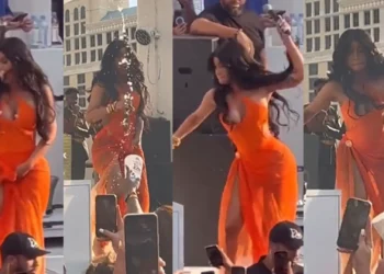 VIDEO| Cardi B qëllon me mikrofon fansen në koncert