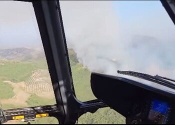 VIDEO/ Zjarri në Peshtan të Fierit, helikopteri ‘Cougar’ i ushtrisë u bashkohet forcave vendore për shuarjen e flakëve