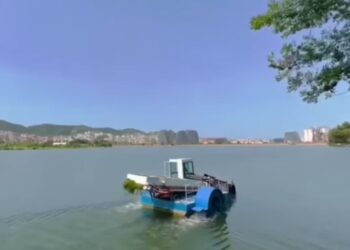Veliaj publikon pamjet nga aksioni për pastrimin e Liqenit të Tiranës me makineri të specializuar