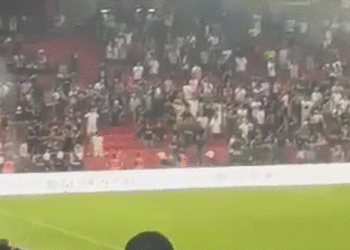 VIDEO/ Tirana-Besiktas nuk fillon në kohë, nis me 14 minuta vonesë ndeshja. Tifozët turq hodhën fishekzjarre në fushë