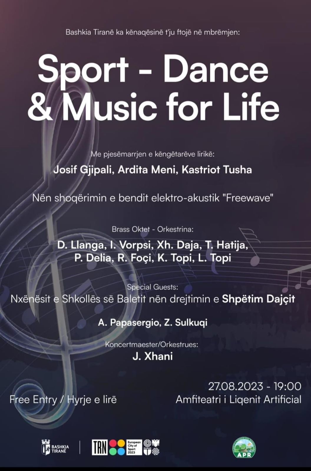 Nga Josif Gjipali te Kastriot Tusha, Bashkia e Tiranës fton qytetarët në mbrëmje magjike të mbushur me muzikë te Amfiteatri