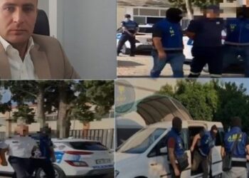 VIDEO/ Momenti i arrestimit të drejtorit të shërbimit zjarrfikës dhe 4 vartësve të tij, AMP: Në kërkim 64-vjeçari
