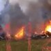 VIDEO/ U përplas pranë Moskës, rrënojat e avionit ku udhëtonte Prigozhin përfshihen nga flakët