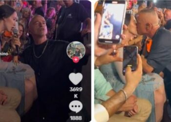 “E neveritshme”, shpërthejnë polemikat në Itali, Eros Ramazzotti puth në buzë vajzën gjatë koncertit