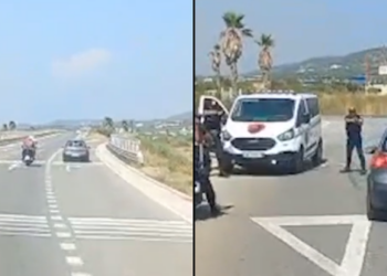 VIDEO/ Vodhën makinën, policia e Vlorës aksion si në filma: Ja si ndjek e arreston dy adoleshentët që po iknin me automjetin e grabitur