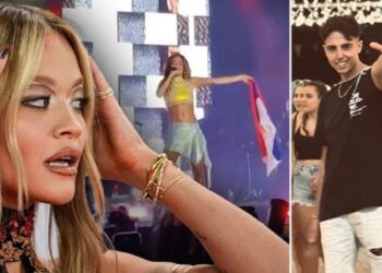 Flet i riu që mbante flamurin serb: Rita Ora më befasoi, ma mori vetë nga dora!
