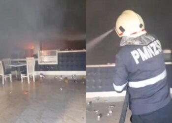 Zjarr në një lokal në zonën e plazhit në Durrës, raportohet për dëme të mëdha, ja momenti kur ndërhyjnë zjarrfikësit
