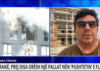 Reagimi/ Pallati prej disa orësh nën flakë, inxhinieri Beqaj: Po të ishin materialet e duhura të ndërtimit, zjarri do izolohej e vetëshuhej