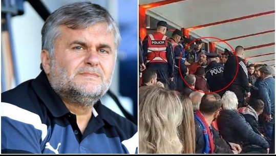 Grushte në stadiumin e Korçës, një qytetar dhunon presidentin e ‘Skënderbeut’ dhe të birin (VIDEO)