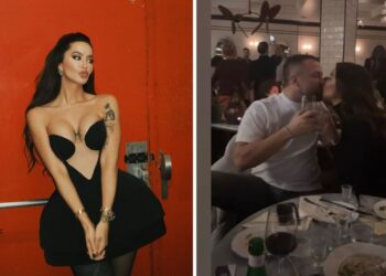 Puthje në buzë, Dafina Zeqiri dhe Kreshnik Gjergji shijojnë momentet e ëmbla