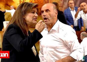 VIDEO/ Plas sherri gjatë emisionit, burri godet gruan në studio: Të kapa gafil