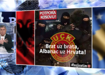 “Vëllai me vëlla…”/ Gazetari kroat bën shqiponjën e përshendet njësitë speciale, Thaçin e Haradinajn me UÇK dhe Kurtin