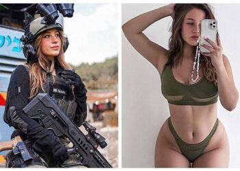 FOTOT/ ‘Lutuni për ne’, modelja merr armën dhe bashkohet me ushtrinë izraelite në luftën kundër Hamasit