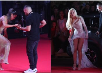 FOTOT/ Parakalimi në tapetin e kuq, nga incidenti i Sara Hoxhës e Deamishel që i dalin të brendshmet, deri te Luizi, Kiara e Olta: Çfarë s’u pa…!