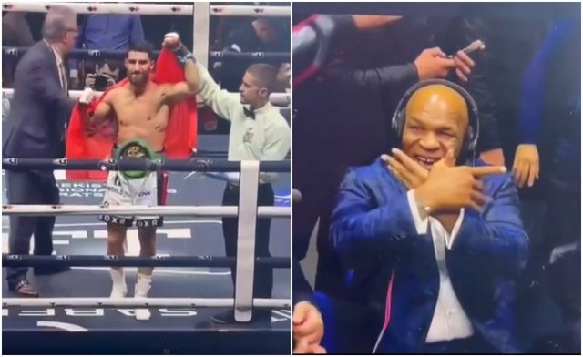 Boksieri shqiptar fiton titullin kampion, Mike Tyson e përshëndet me ‘shqiponjën’