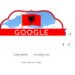FOTOLAJM/ 111-vjetori i Pavarësisë, Google vishet kuqezi