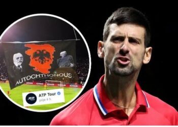 ATP uroi festën e shqiptarëve me flamurin “AUTOCHTHONOUS” që fluturoi me dron në Beograd. Serbët të tërbuar: Është e turpshme