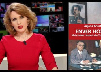 “Enver Hoxha–Midis Stalinit, Hrushovit dhe Titos”