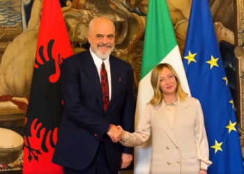 FOTO/ Edi Rama vizitë pune në Romë, takim me kryeministren e Italisë, Giorgia Meloni