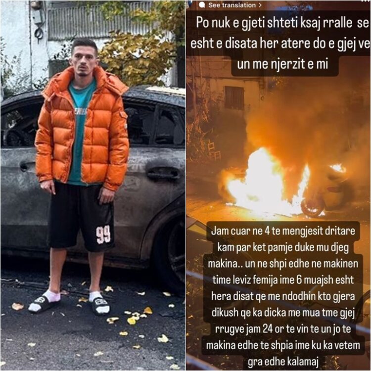 Digjet makina e personazhit të njohur në TikTok, Kozaku: Rrugëve jam 24 orë, hajdeni më gjeni