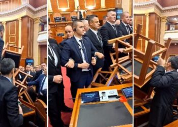 “More qelbësira na thyet duart”, përplasje fizike mes deputetëve të Berishës dhe gardistëve (VIDEO)
