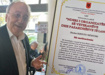 Gazetari Kristo Mërtiri nderohet me titullin e lartë, shkruan prej 50 vitesh për LANÇ