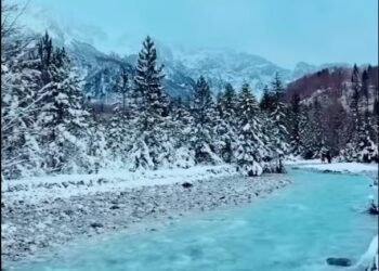 VIDEO / Rama ndan pamje nga Valbona nën petkun e bardhë të dëborës