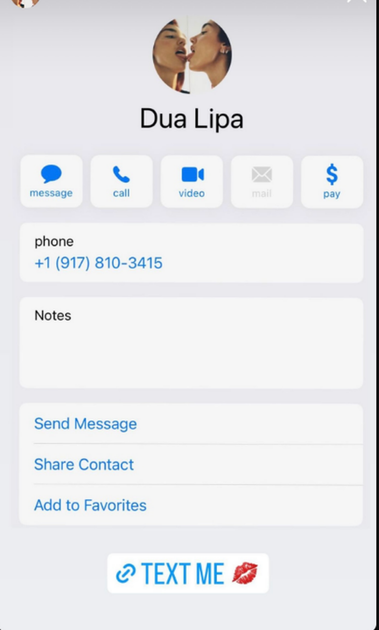 Dua Lipa publikon numrin personal të telefonit në Twitter!