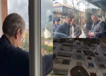 VIDEO/ Berisha në arrest shtëpie shkel hapur vendimin e GJKKO, fut në shtëpi teknikë të fonisë për fjalimet nga dritarja
