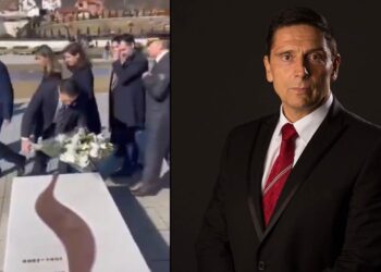 VIDEO/ Politikani serb viziton varrezat e Jasharajve: Kërkova falje në emër të serbëve