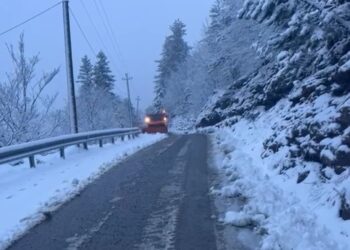 Rikthehet dëbora në juglindje, trashësia në Dardhë, mbi 5 cm