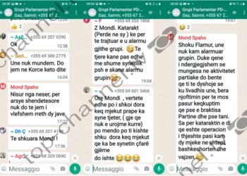 FOTOT/ Plas biseda e synetllikut në grupin e Whatsapp të Rithemelimit, Flamur Noka tallet me Edmond Spahon