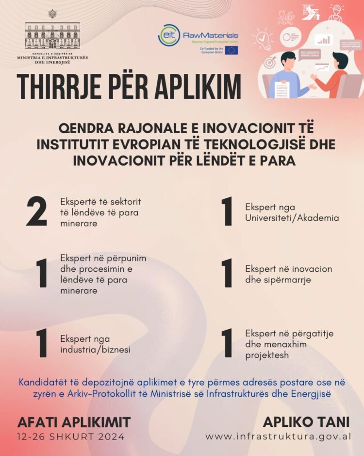 Sektori minerar në fokus, Balluku thirrje ekspertëve: Aplikoni për të qenë pjesë e Qendrës Rajonale të Institutit Europian të Teknologjisë
