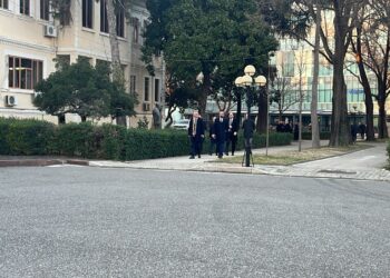 FOTO-LAJM/ I përjashtuar për 20 ditë, Salianji krah Gaz Bardhit jashtë Kuvendit