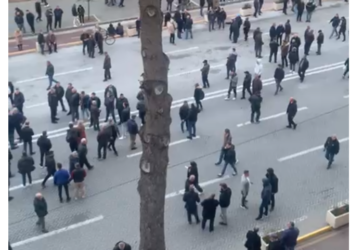 VIDEO/ Protesta e parë nga lart me dron, ja pjesëmarrja