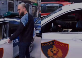 VIDEO/ Dyshohet se ka probleme me drejtësinë? Luiz Ejlli publikon pamje duke ngarë një makinë policie