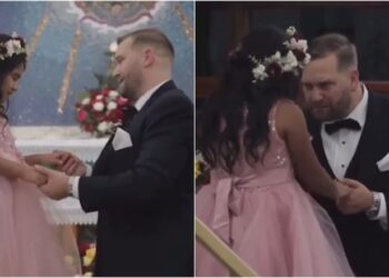 VIDEO/ Në ditën e dasmës, gjesti i këtij njerku për vajzën e partneres trazoi rrjetin