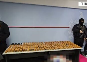 VIDEO/ Momenti kur FNSH ‘mbërthen’ dhe shtrin përtokë anëtarët e grupit kriminal nga Kosova