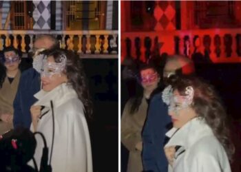 VIDEO/ Karnavalet e Shkodrës: Elisa Spiropali shfaqet e maskuar dhe veshur me të bardha