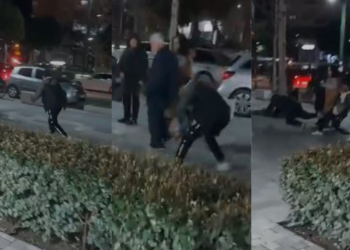 VIDEO/ Burri ‘i rrezikshëm’ godet dhe hedh në tokë të moshuarin në Vlorë