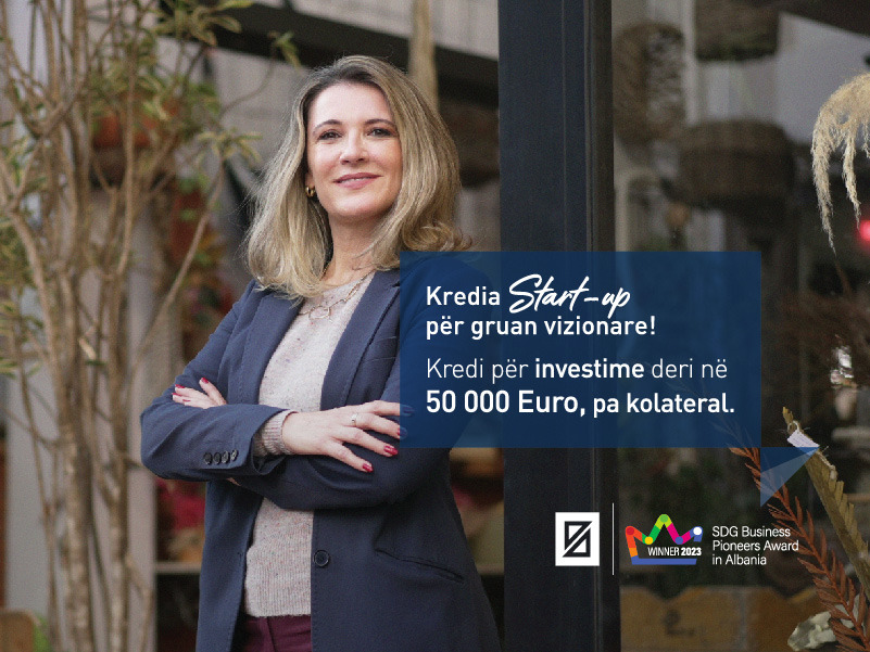 Credins bank lançon produktin risi kredia Start-UP: Alternativa më e mirë për gratë sipërmarrëse!