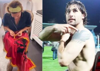 VIDEO/ “Monika në versionin Marigona”, Lorik Cana publikon pamjet e gruas duke qëndisur flamurin shqiptar